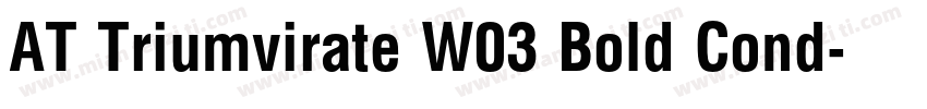 AT Triumvirate W03 Bold Cond字体转换
